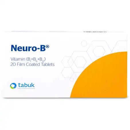 Neuro B Tablet 20 (نيورو-ب، مكمل فيتامين ب، يخفف م...